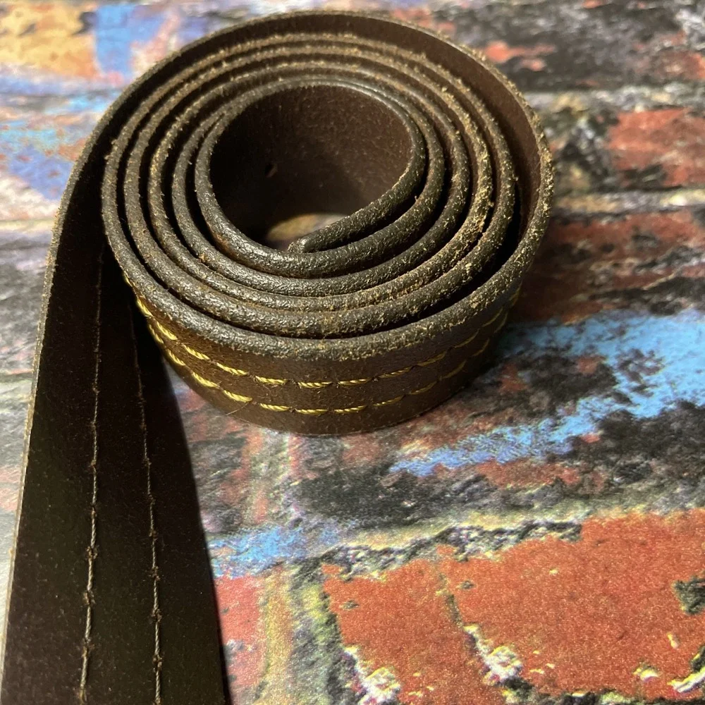brown genuine real leather belt men 50